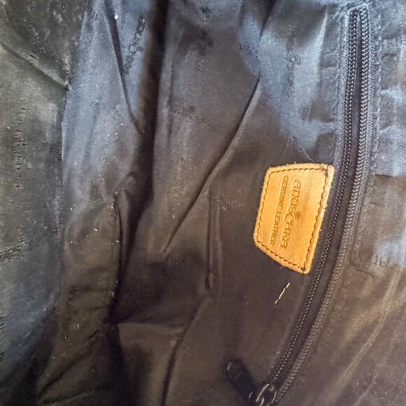 Rare ANUSCHKA Hand-Painted Genuine Leather Shoulder Japanese Geisha Art-to-Wear - Picture 4 of 8